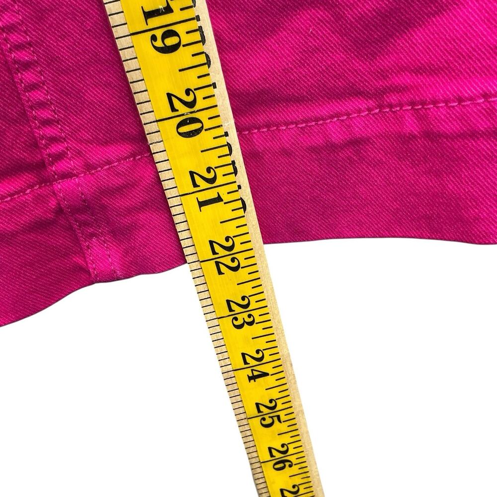 Made And Love Loft Denim Jacket Women’s Size Small Bright Pink - Picture 11 of 15